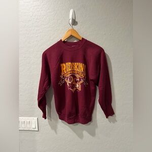 Vintage Logo 7 Washington Redskins Sweatshirt Youth Large Bin 2